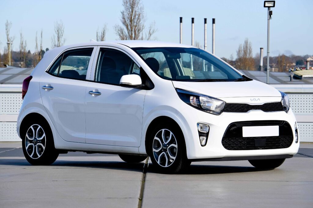 white alto car is parked