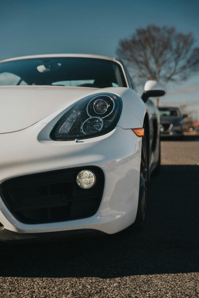 white luxury car